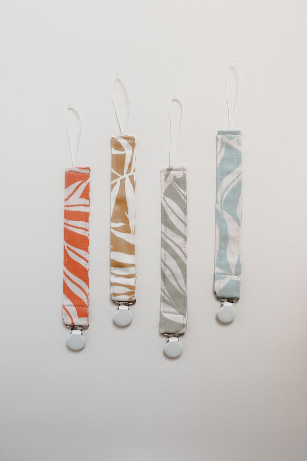 Sage Palm Pacifier Clip