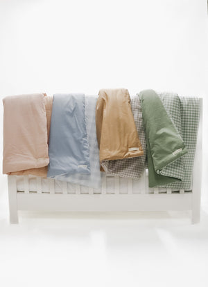 Chestnut Gingham Quilted Blanket