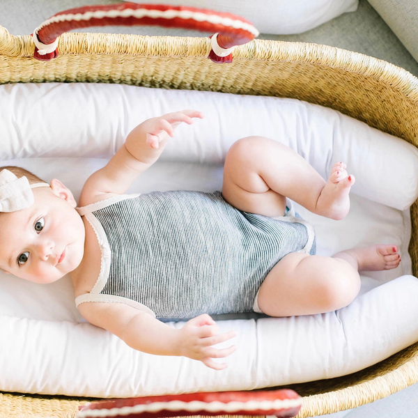 Cognac Handle Moses Basket