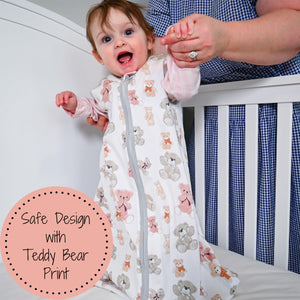 Bear Hugs Baby Sleep Sack, 100% Organic Cotton