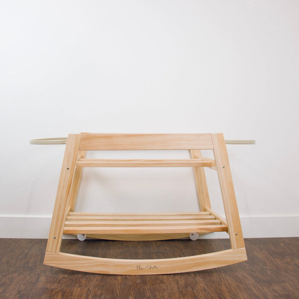 Classic Rocking<br>Moses Bassinet Stand<br>with brake<br>Natural