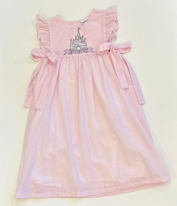 Side Tie Dress - Seersucker