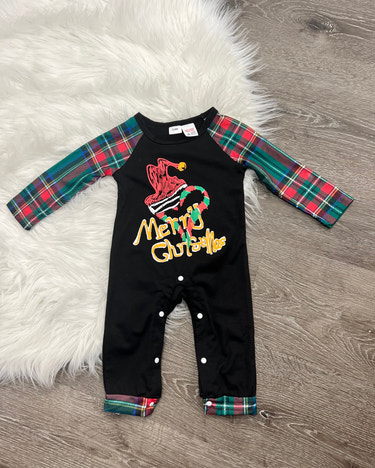 Christmas plaid jumper for babies, perfect festive dress for holiday celebrations.