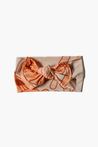 Floral Pink Blooming Bow Headwrap