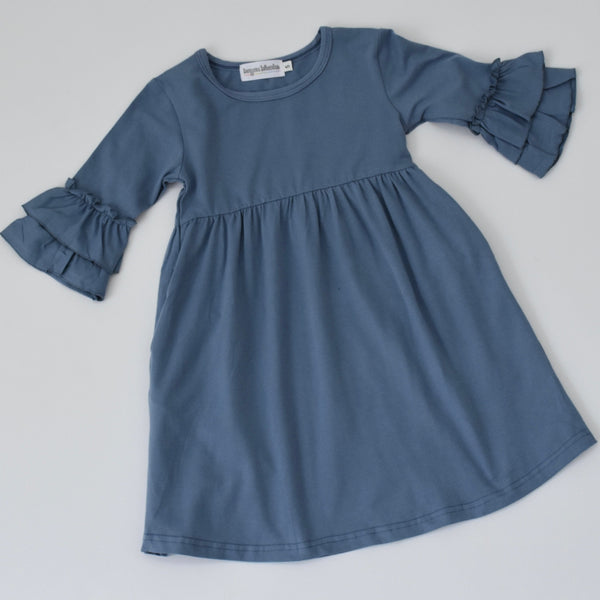 Double Ruffle Sleeve Dress