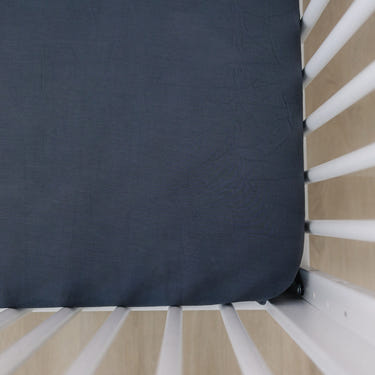 Charcoal Bamboo Stretch Crib Sheet - MOOGCO Baby