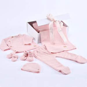 PETIT SWEENY | Girls Pink Organic Cotton Gift Set (6)