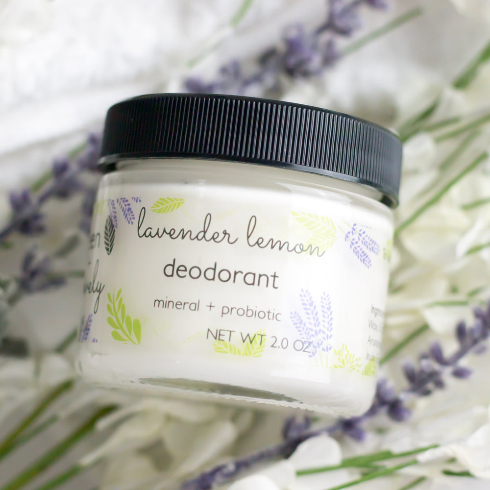 DEODORANT Lavender Lemon - Mineral + Probiotic - Vegan