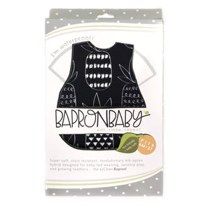 Pineapple monochrome bapron for babies, stylish and functional, shown at angle 10.