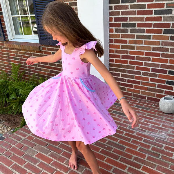 Paw Print Camille Dress