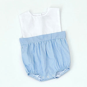 White Top Bubble - Blue Gingham