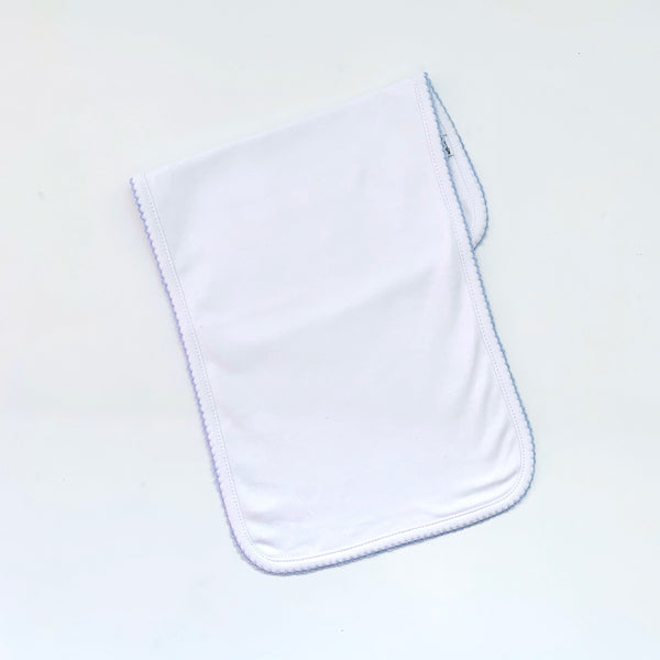 IMPERFECT Picot Trim Burp Cloth - PLESAE READ DESCRIPTION