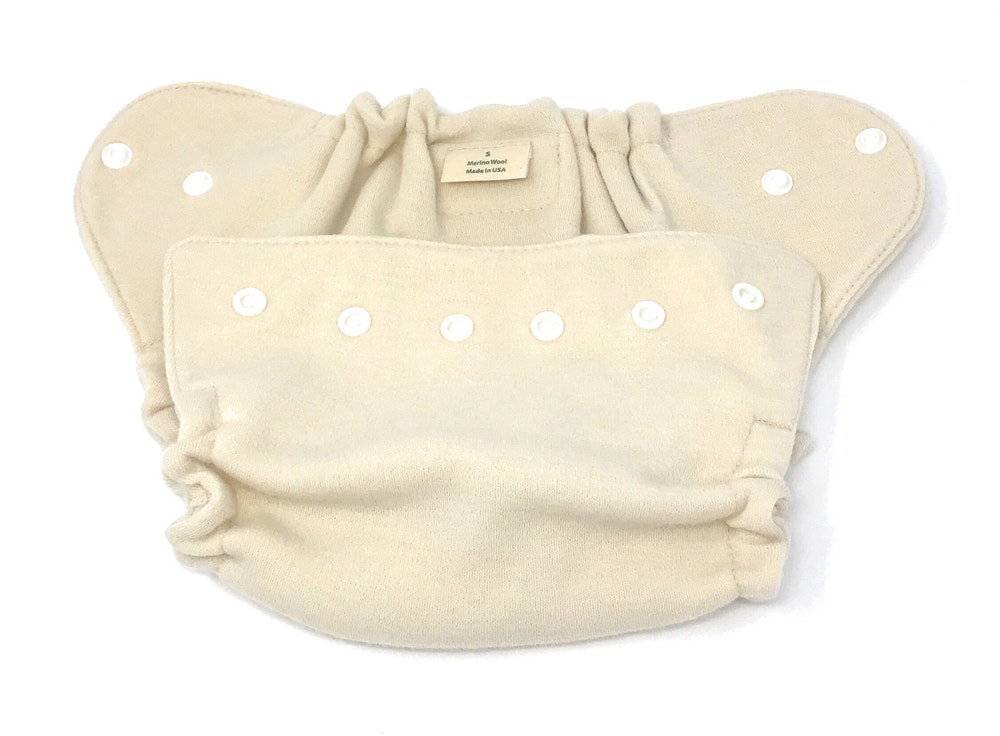 Natural Wool Snap Wrap Diaper Cover
