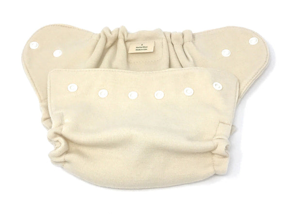 Natural Wool Snap Wrap Diaper Cover