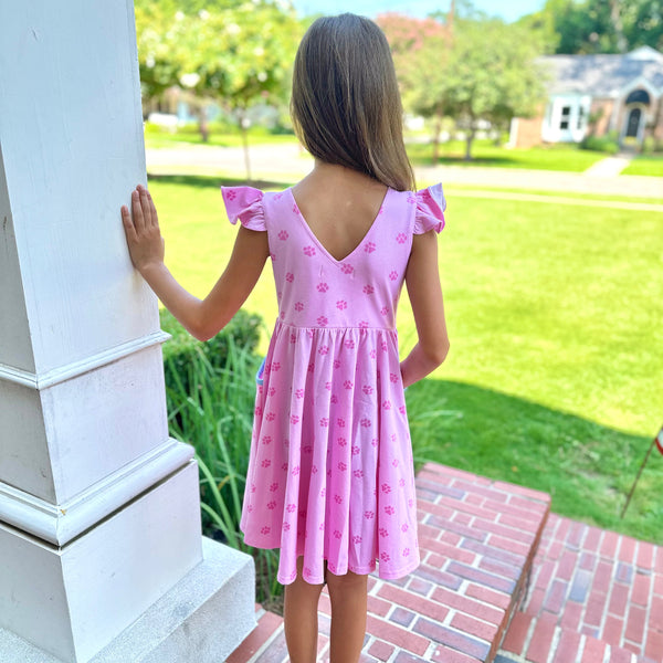 Paw Print Camille Dress