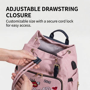 SUNVENO Cute Piglet Doodle Diaper Bag