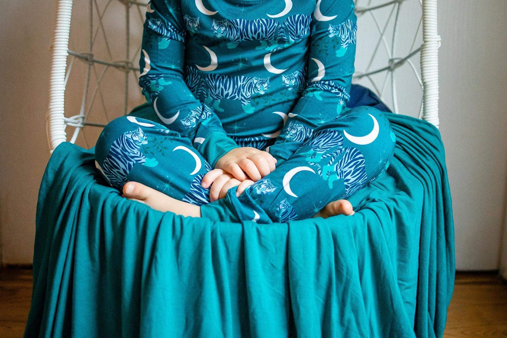 Midnight Tigers Luna Wrap - 47in X 47in double layered blanket