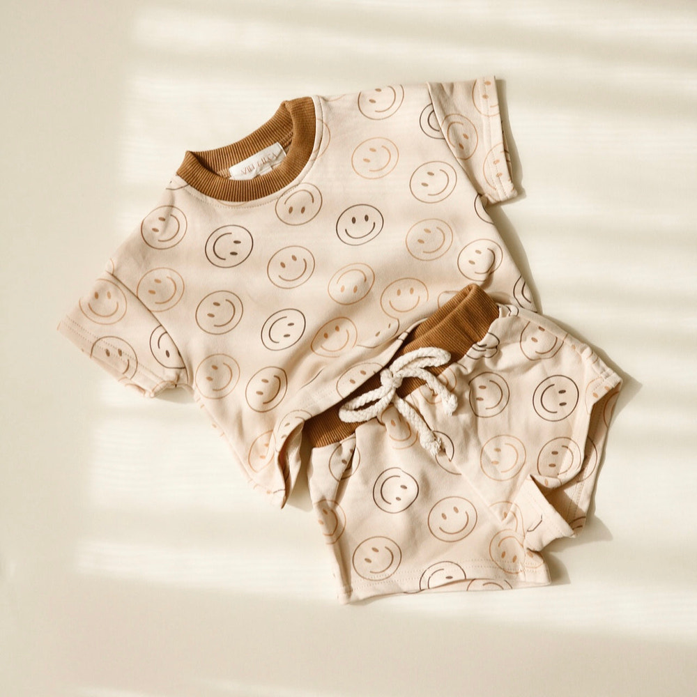 Smiley Set- Tan - MOOGCO Baby