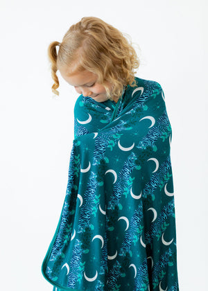 Midnight Tigers Luna Wrap - 47in X 47in double layered blanket