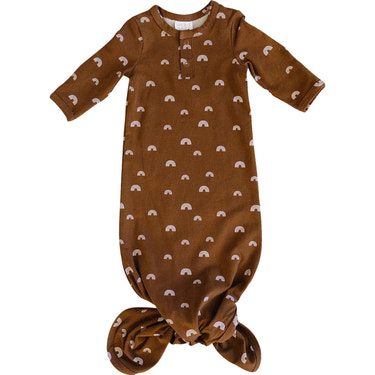 Rust Rainbow Knot Gown - MOOGCO Baby