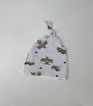 "Airplane Mode Hat for babies - cozy and stylish headwear for little travelers."