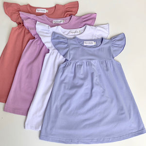 Flutter Sleeve Dress—Rose