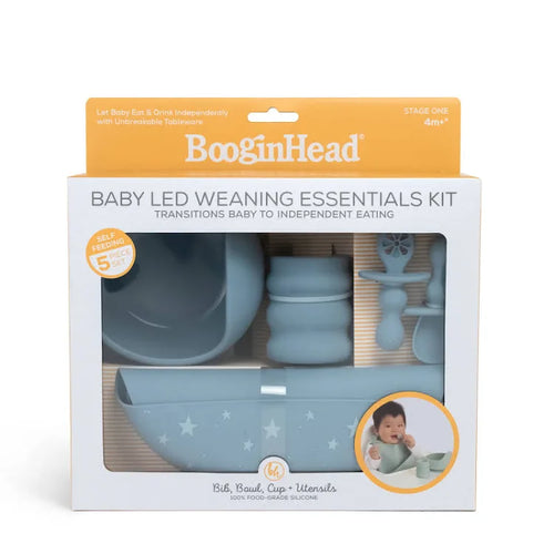 Booginhead Baby LED Weaning 5-Piece Essentials Kit in Angle 3 view, perfect for easy feeding and weaning.