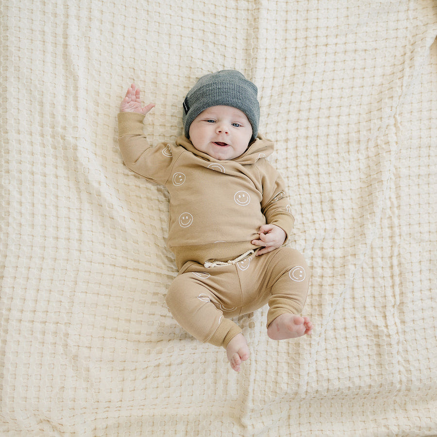 Dark Grey Mebie Baby Beanie - MOOGCO Baby