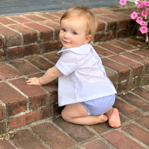 Pleated Peter Pan Diaper Shirt - Boy