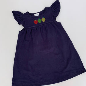 Flutter Sleeve Dress - Navy
