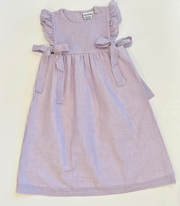 Side Tie Dress - Seersucker