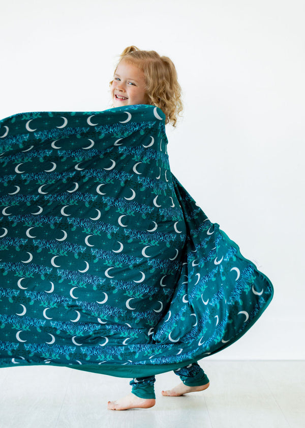 Midnight Tigers Luna Wrap - 47in X 47in double layered blanket