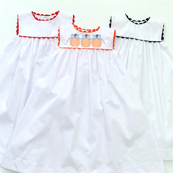 White Dress with Ric Rac Trim