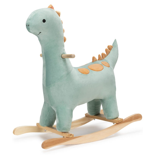 JOON Bronty Green-Brown Dinosaur Rocking Horse with Sound Effects for babies and toddlers.