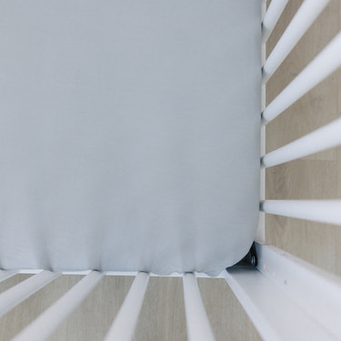 Stone Bamboo Stretch Crib Sheet - MOOGCO Baby