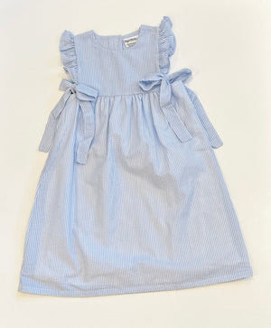 Side Tie Dress - Seersucker
