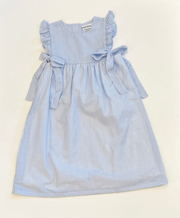 Side Tie Dress - Seersucker