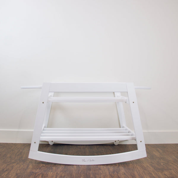 Classic Rocking<br>Moses Bassinet Stand<br>with brake<br>White
