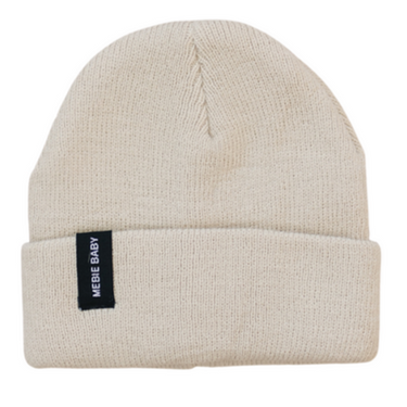 Oatmeal Mebie Baby Beanie - MOOGCO Baby
