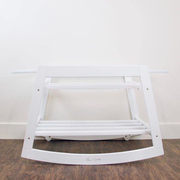Classic Rocking<br>Moses Bassinet Stand<br>with brake<br>White