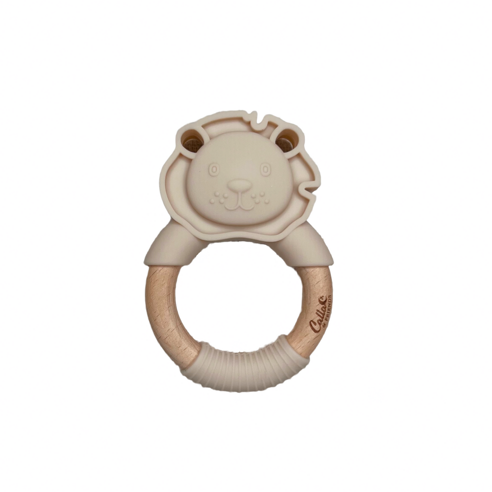 Lion Silicone Teether for babies, soft and safe for soothing gums during teething.