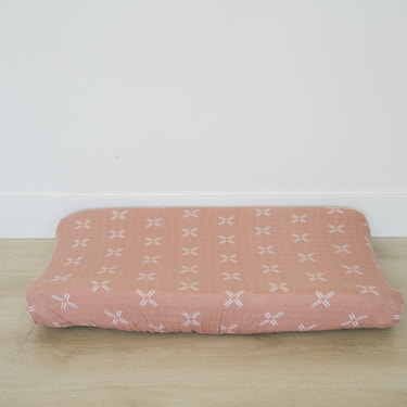 Just Peachy Muslin Changing Pad Cover - MOOGCO Baby