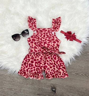 Belted Leopard Romper