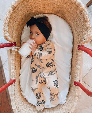 Cognac Handle Moses Basket