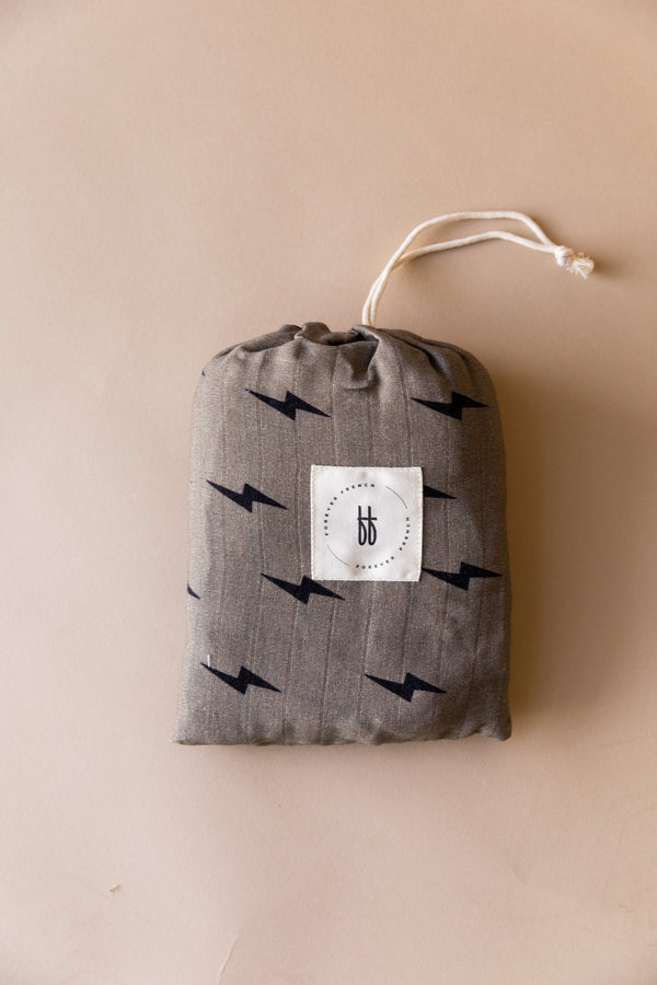 Muslin Crib Sheet | Lightning Bolt