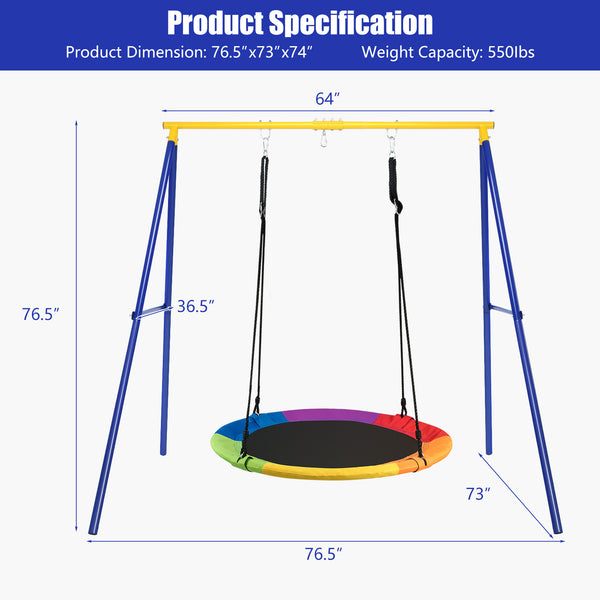 Extra Large Heavy Duty A-Frame Steel Swing Stand - Weather
