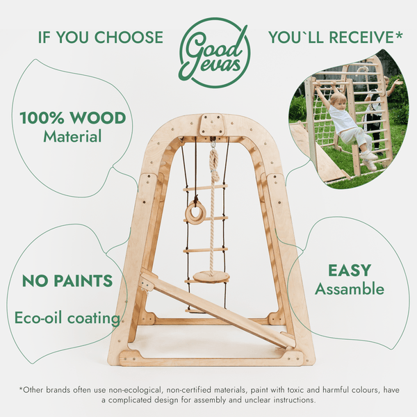 Indoor Playground for Children - 7in1 Playground + Swings Set + Slide Board + Art Set