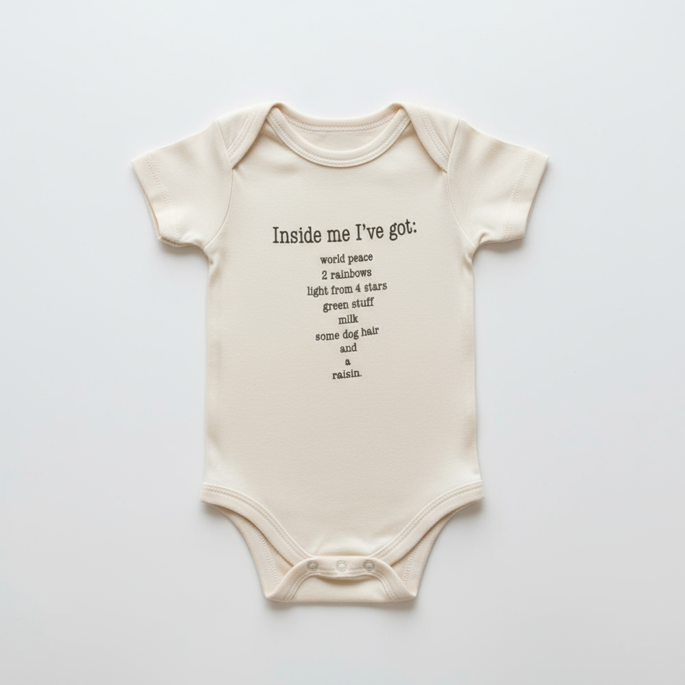 Inside Me Poem Short Sleeve Romper