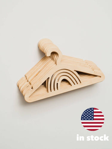 Pack of 5 Wooden Baby Hangers (USA ONLY) (B2B)