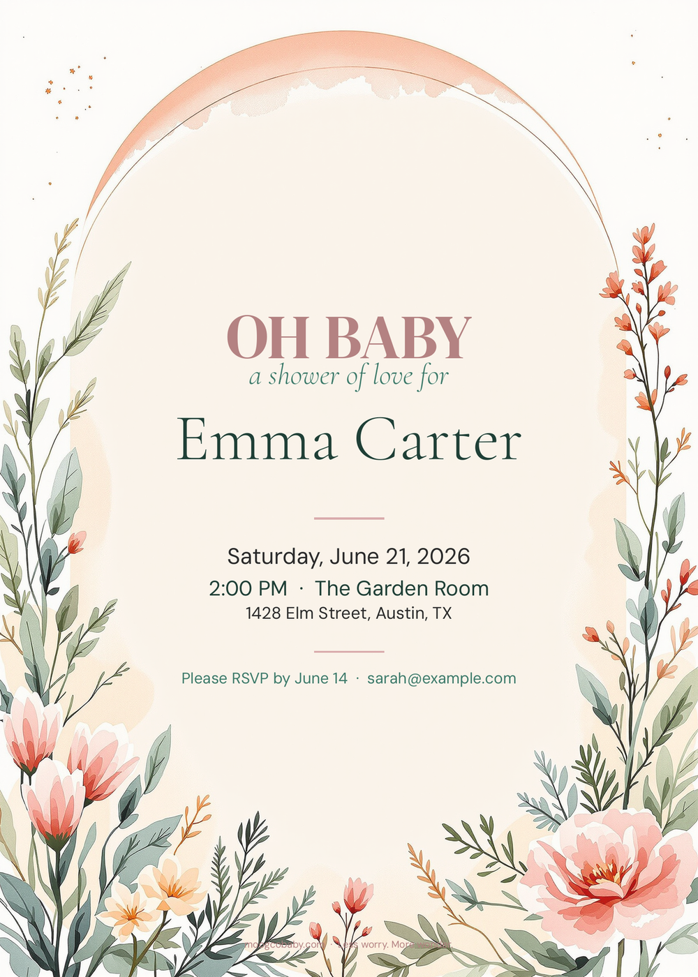 lifestyle invitation boho terracotta